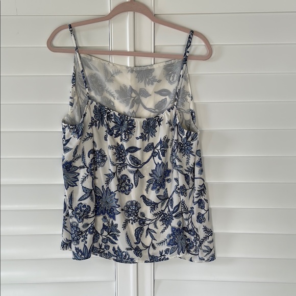 LOFT‎ Women's Blue Floral Top Sz XXL - Picture 7 of 13